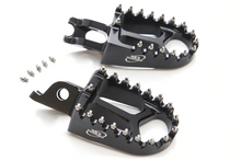 Load image into Gallery viewer, AS3 RACING CNC EXTRA WIDE FAT FOOT PEGS BLACK **