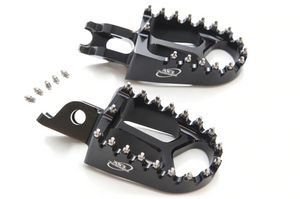 AS3 RACING CNC EXTRA WIDE FAT FOOT PEGS BLACK **