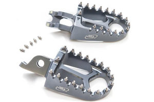 AS3 RACING CNC EXTRA WIDE FAT FOOT PEGS BLACK **