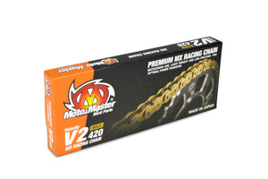 Moto-Master V2 420 130 Link Gold MX Race Chain **